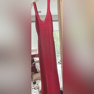 HOT PINK Herve Leger Gown - new/never worn